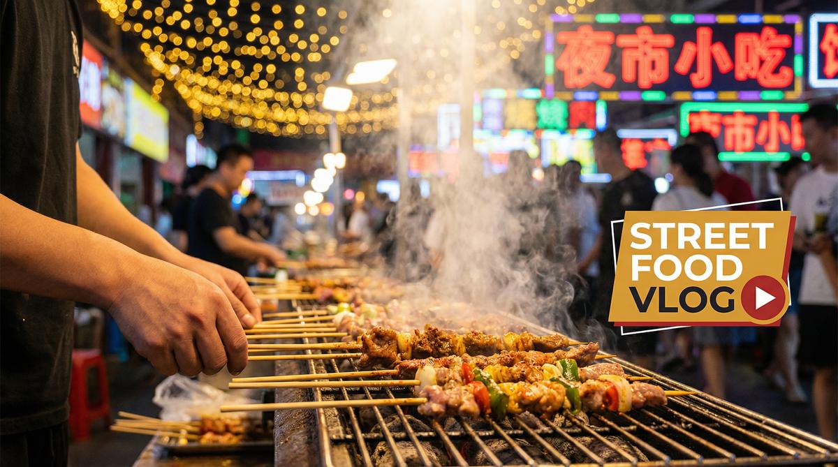 人妻视频美食视频-夜市街头美食